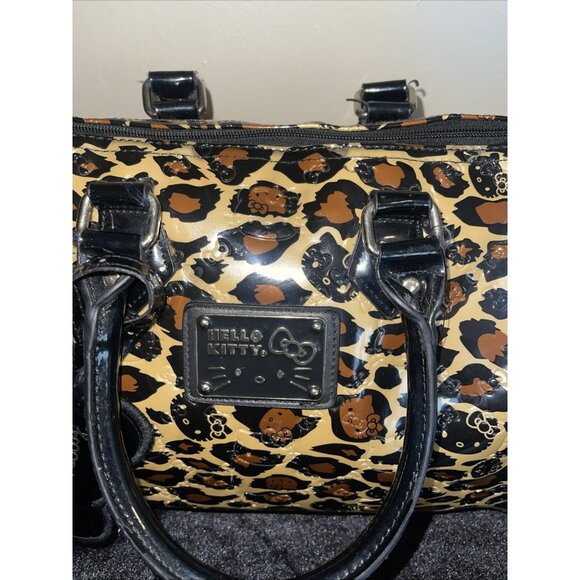Hello Kitty Leopard Print Handbag With Black Handles & Tag - Picture 2 of 16